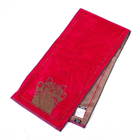 タオル 横浜ナナ NANA スポーツタオル バンザイネコ チェリーピンクグレー nn-spt238