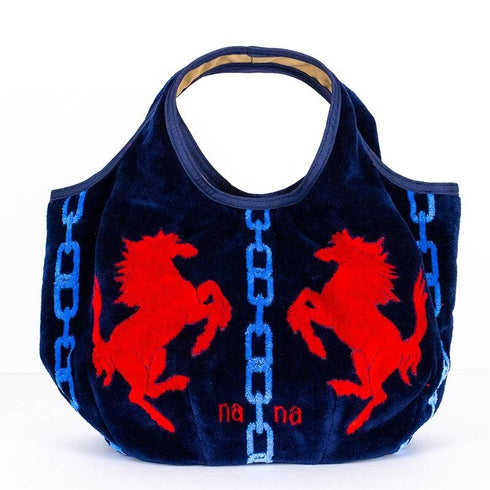 バッグ 横浜ナナ 湘南ナナ NANA Kバッグ ホース 紺アカブルー nn-k60