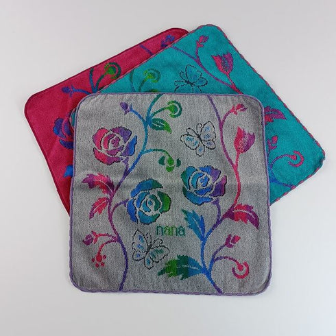 ハンドタオル 横浜ナナ 湘南ナナ NANA ハンドタオル 3枚セット ローズパピヨン nn-hm-rp