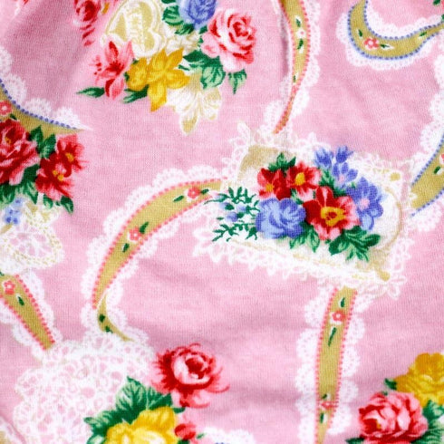 ショーツ TUNIC 60接結・ローズレース オヤスミパンツ ピンク サイズL