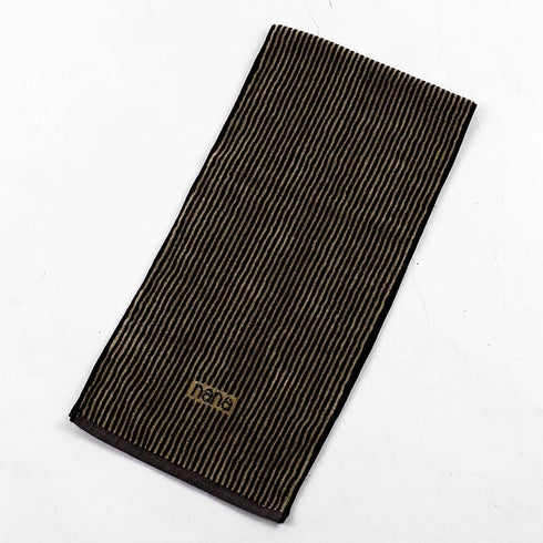 タオル 横浜ナナ 湘南ナナ NANA フェイスタオル ハーフ ストライプ細柄 茶ベージュ nn-fth39-G