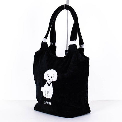 バッグ 横浜ナナ NANA ストリートバッグ プードル柄 クロシロ nn-st5-C