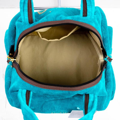 バッグ 横浜ナナ NANA ボストンバッグ バンザイネコ ターコイズブルーベージュ nn-btm62-B