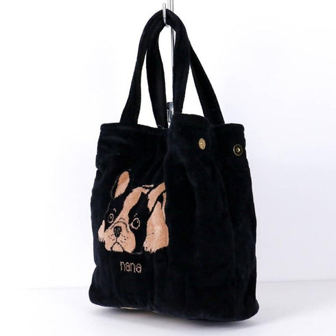 バッグ 横浜ナナ 湘南ナナ NANA タウンバッグ フレンチブルドッグ クロベージュ nn-twn5-A