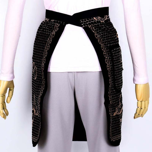 エプロン 横浜NANA サロンエプロン レースバタフライ   クロ/ベージュ