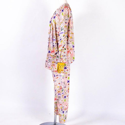 パジャマ TUNIC 60接結・リボンキャラ ヨーク全開パジャマ フリーサイズ ベージュ 26379-B