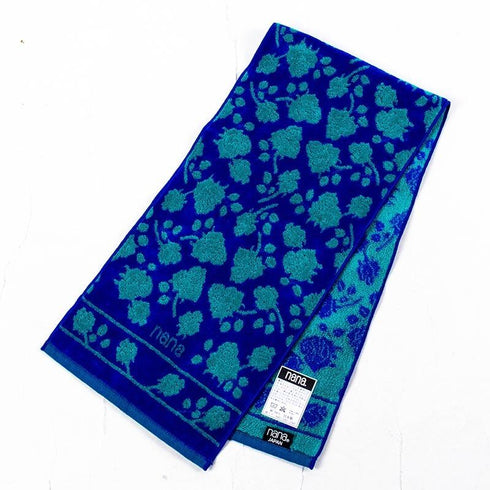 タオル 横浜ナナ 湘南ナナ NANA フェイスタオル ハーフ ローズ2柄 紺グリーン nn-fth11-AH