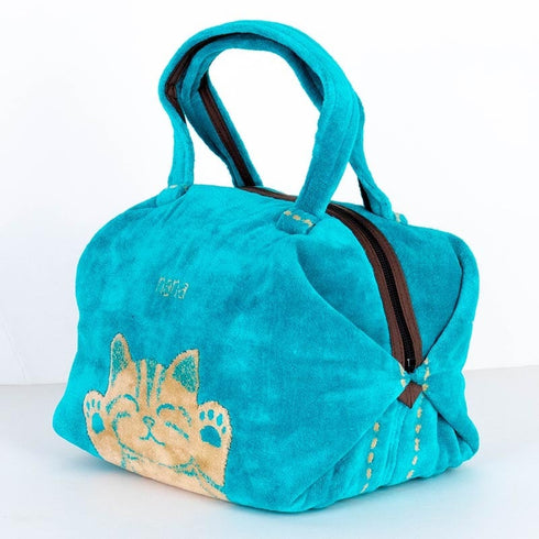 バッグ 横浜ナナ NANA ボストンバッグ バンザイネコ ターコイズブルーベージュ nn-btm62-B
