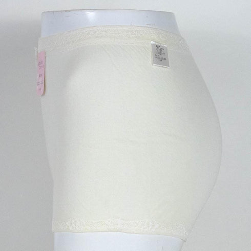 ショーツ テフテフ まいてふてふ ふわふわコットン ショーツ1分丈(アウトゴム)オフホワイト サイズL TF-AP01L-A