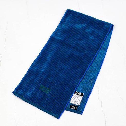 タオル 横浜ナナ 湘南ナナ NANA フェイスタオル ハーフ ストライプ細柄 ブルーグリーン nn-fth39-H