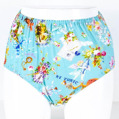 ショーツ 下着 TUNIC 50強撚フライス・ハピネスドリーム オヤスミパンツ ブルー サイズL 1145L-B