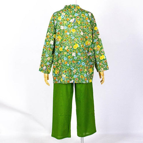 【セール】パジャマ TUNIC 80ローンサッカー・長袖パジャマ レモン フリーサイズ SSS-29094-B