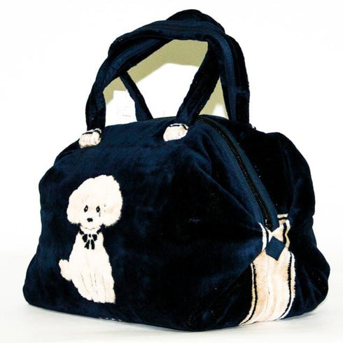 バッグ 横浜ナナ 湘南ナナ NANA ボストンバッグ中 プードル 紺ベージュ nn-btm1