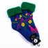 ソックス fromF モコモコソックス マルヤッコ/フラワーベース ブルー サイズM 36-38 (22.5ー25cm)TV098MBL