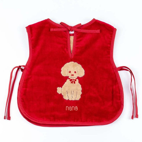 子供エプロン 横浜ナナ NANA 子供前掛け プードル アカベージュ nn-kep4C