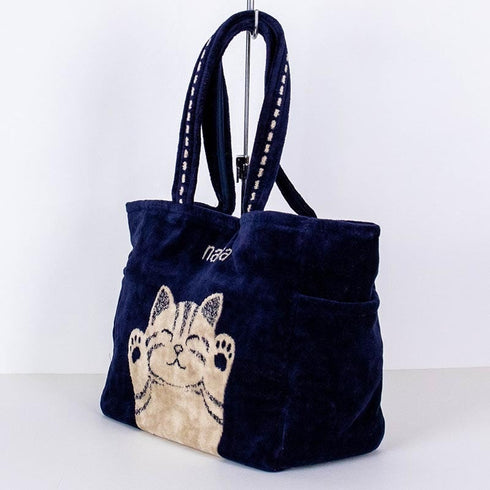 バッグ 横浜ナナ 湘南ナナ NANA 湘南バッグ バンザイネコ 紺ベージュ nn-sn14A