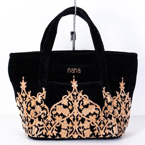 バッグ 横浜ナナ 湘南ナナ NANA トートバッグ小 インディア柄 クロベージュ nn-tts7B