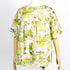 ブラウス TUNIC 80ローンサッカー・ファームガーデン 5分袖ブラウスT 黄緑 フリーサイズ 6655-A