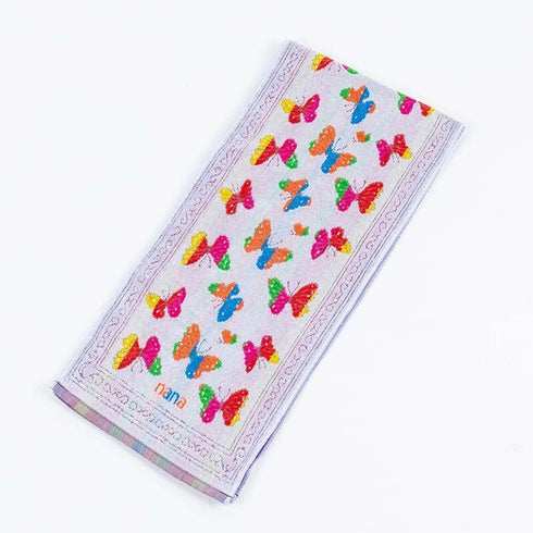 タオル 横浜ナナ NANA フェイスタオル ハーフ パピヨン シロ多色 nn-fth96