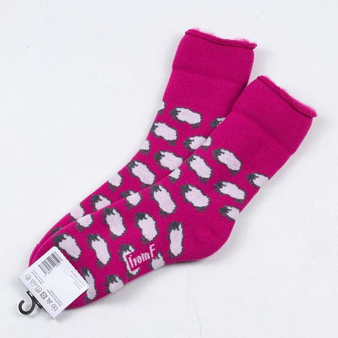 ソックス fromF モコモコソックス ランマス/ひつじ ショッキングピンク サイズM 36-38 (22.5ー25cm)TV015MC