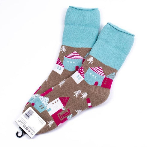 ソックス fromF モコモコソックス タロ/おうち ウォームグレー サイズM 36-38 (22.5ー25cm)TV065M-WGY