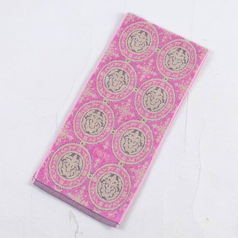 タオル 横浜ナナ 湘南ナナ NANA フェイスタオル ハーフ アクア柄 ピンクベージュ nn-fth38-B