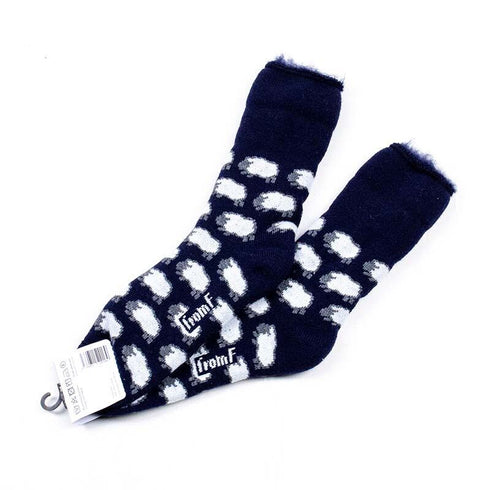 ソックス fromF モコモコソックス ランマス/ひつじ ネイビー サイズM 36-38 (22.5ー25cm)TV015MG