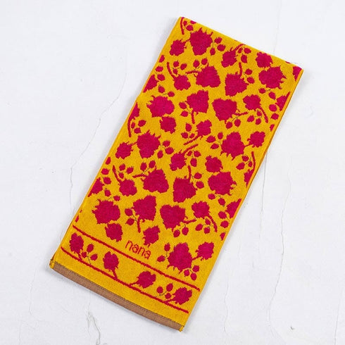 タオル 横浜ナナ 湘南ナナ NANA フェイスタオル ハーフ ローズ2柄 イエローアカ nn-fth11-N