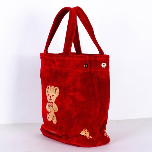 バッグ 横浜ナナ NANA タウンバッグ ベア柄 アカベージュ nn-twn2-A