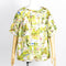 ブラウス TUNIC 80ローンサッカー・ファームガーデン 5分袖ブラウスT 黄緑 フリーサイズ 6655-A