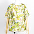 ブラウス TUNIC 80ローンサッカー・ファームガーデン 5分袖ブラウスT 黄緑 フリーサイズ 6655-A