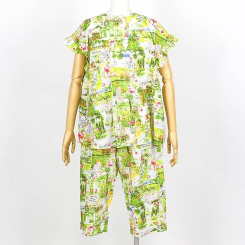 【セール】パジャマ TUNIC 80ローンサッカー・ファームガーデン フレンチフェミニンパジャマ フリーサイズ SSS-33067-A