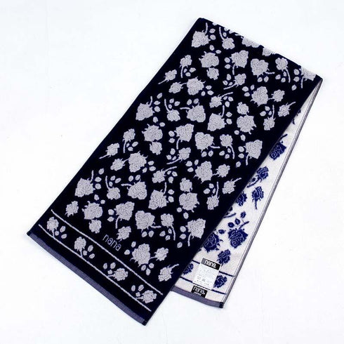 タオル 横浜ナナ NANA スポーツタオル ローズ2 紺ベージュ nn-spt104