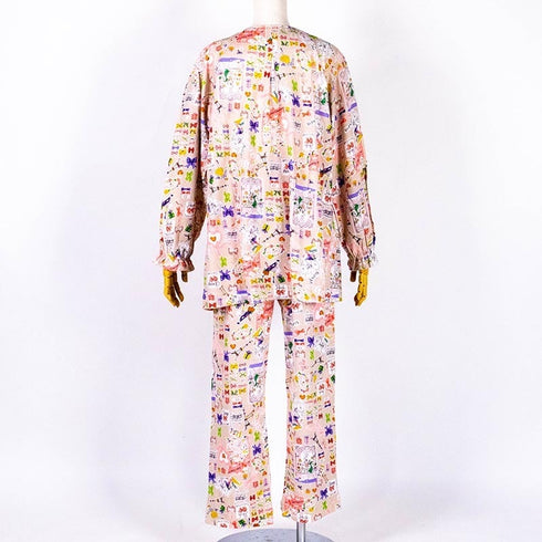 パジャマ TUNIC 60接結・リボンキャラ ヨーク全開パジャマ フリーサイズ ベージュ 26379-B