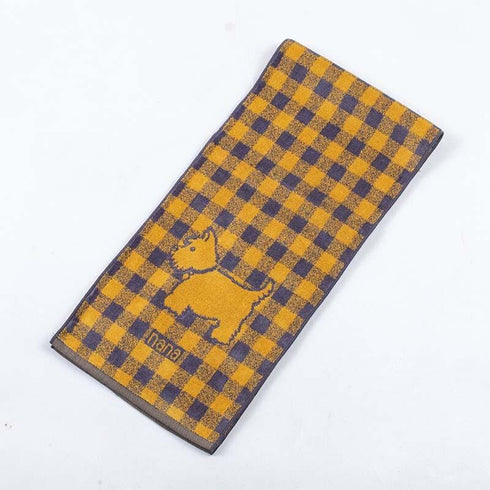 タオル 横浜ナナ NANA フェイスタオルハーフ スコッチテリア イエローグレー nn-fth20-F