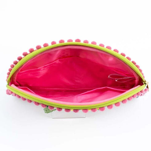 ポーチ TUNIC 綿プリント オリビアガーデンのリボンポーチ グリーン 18135-A