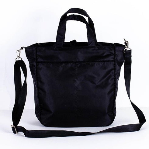 バッグ TUNIC ナイロン無地 アリシアのフリルポシェットBag クロ 18163-B