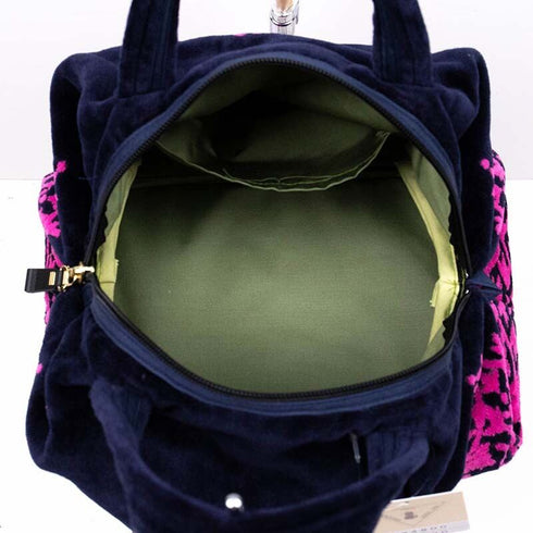 バッグ 横浜ナナ NANA ボストンバッグ中 インディア柄 クロピンク nn-btm50-F