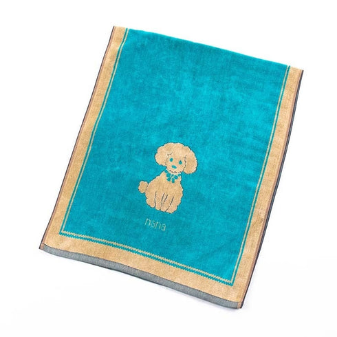 タオル 横浜ナナN 湘南ナナ NANA フェイスタオル プードル ターコイズブルーベージュ nn-ft16-E