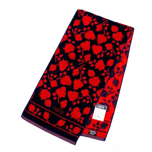 タオル 横浜ナナ 湘南ナナ NANA フェイスタオル ハーフ ローズ2柄 紺アカ nn-fth11-Q