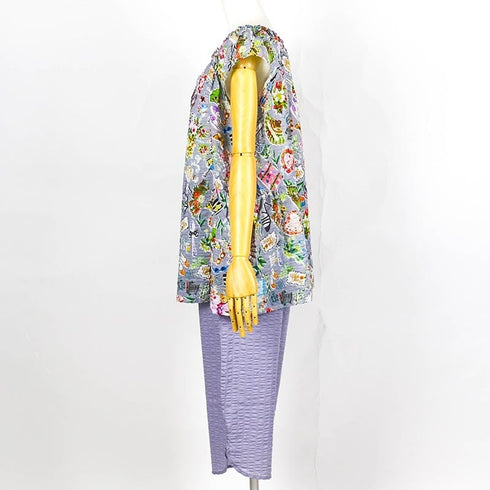 【セール】パジャマ TUNIC 80ローンサッカー・タウンウォーク シャーリングフレンチパジャマ フリーサイズ SSS-33063-C