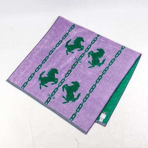 タオル 横浜ナナ NANA バスタオル ホース柄 ラベンダーグリーン nn-bast8-C