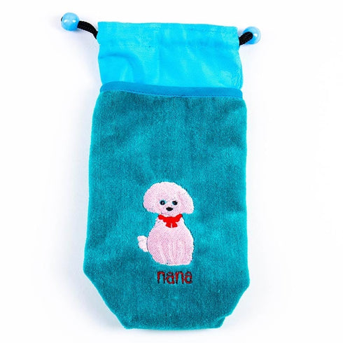 ケース 横浜ナナ NANA ペットボトルケース プードル柄 ブルー nn-npbk2-A