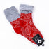 ソックス fromF モコモコソックス 葉 レッド サイズM 36-38 (22.5ー25cm)TV089MRD