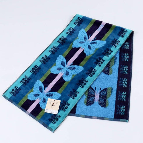 タオル 横浜ナナ 湘南ナナ NANA スポーツタオル B蝶 ブルー nn-spt1