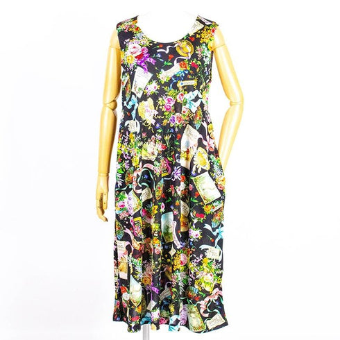 ノースリーブ TUNIC ビスコラピア・オールハピネス ノースリーブネグリジェ クロ 13416-D