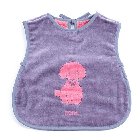 子供エプロン 横浜ナナ NANA 子供前掛け プードル グレーピンク nn-kep4-A