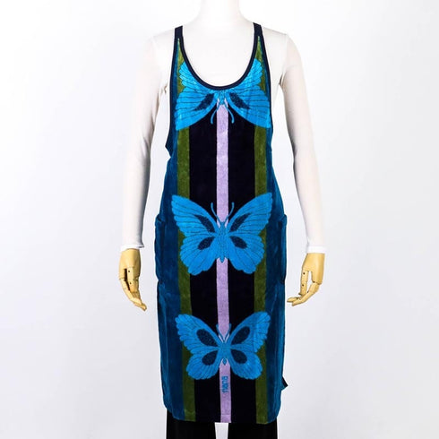 エプロン 横浜ナナ 湘南ナナ NANA DXエプロン B蝶 ブルー nn-dxeps2