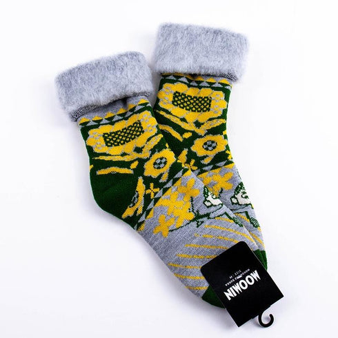 ソックス MOOMIN モコモコソックス ミィ クッカキンップ/花束 ライトグレー サイズM 36-38 (22.5ー25cm)MM044MLGY