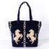 バッグ 横浜ナナ 湘南ナナ NANA トートポケットバッグ ホース柄 紺ベージュ nn-ttp4-B